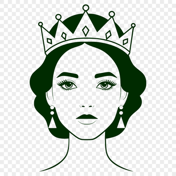 A digital illustration of a young female princess in various outfits and poses.