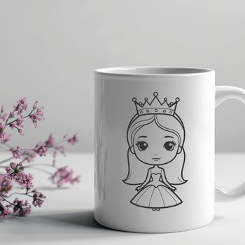 A young female princess character in a medieval-style setting, suitable for vector art designs.
