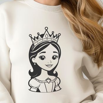 SVG princess graphic design clip art