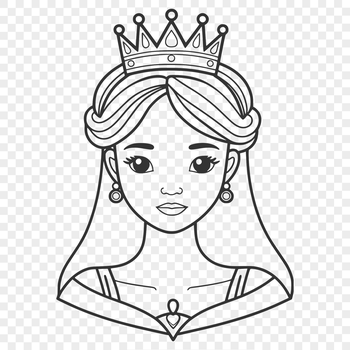 A royalty-inspired princess character created as a vector image.