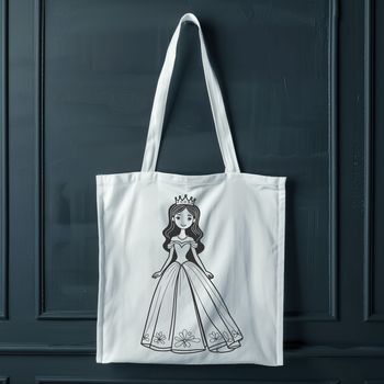 A young female character depicted in a regal pose, suitable for use as clip art or vector design.