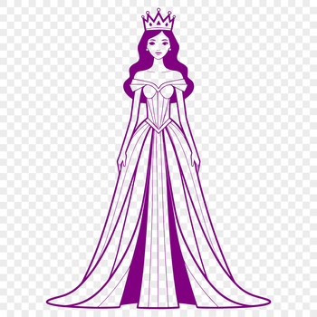 A colorful illustration of a young female princess in a medieval setting.