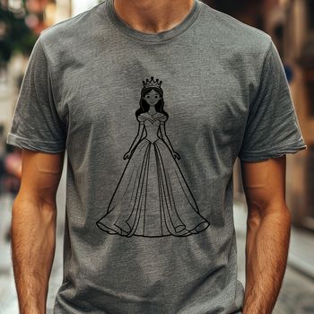 A young female character in a princess costume, designed as a vector graphic.