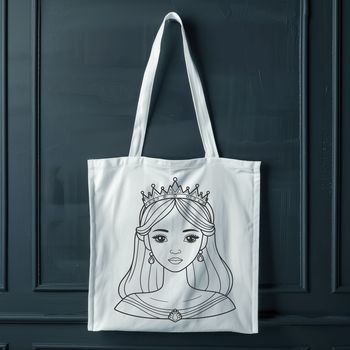A young female character dressed in royal attire, ideal for graphic design and craft projects.