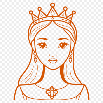 An SVG illustration of a young female princess character in medieval attire.