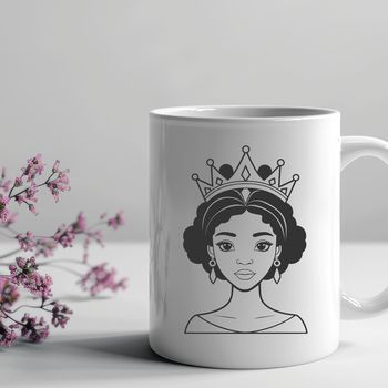 A princess illustration in vector format, suitable for cutting machines like Cricut.
