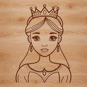 SVG design of a royal girl character with regal attire.