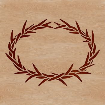 A detailed illustration of a crown made from thorns, symbolizing faith and sacrifice in Christian tradition.