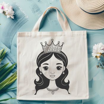 Female character illustration in a princess theme.