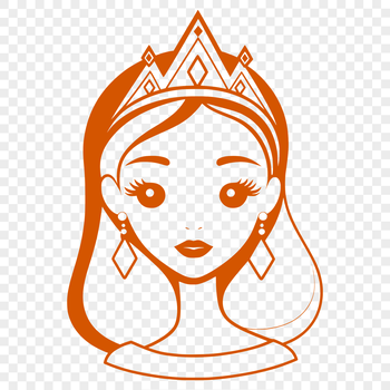 Female character illustration in vector format, suitable for use in digital design projects.