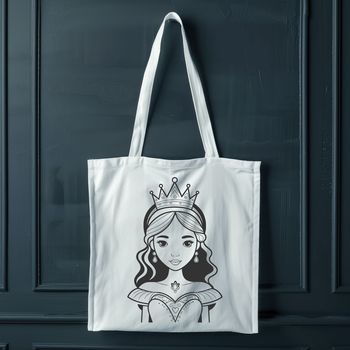 Illustrated female princess character in vector format, suitable for cutting machine designs or digital art.
