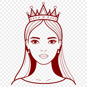 Female character illustration in vector format as an SVG file.