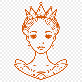 Female character illustration in vector format, ideal for graphic design and digital art projects.