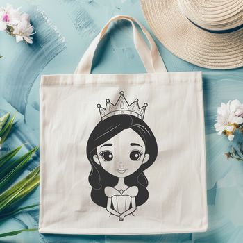 A stylized illustration of a young female princess in regal attire.