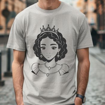 Female royalty character in a medieval-inspired outfit.
