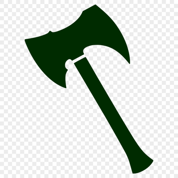 A 2D illustration of a hand axe, vector graphics.