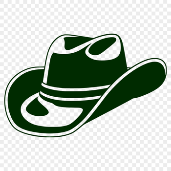 A classic cowboy hat made from vector graphics, ideal for Cricut cutting machine and laser cutter projects.