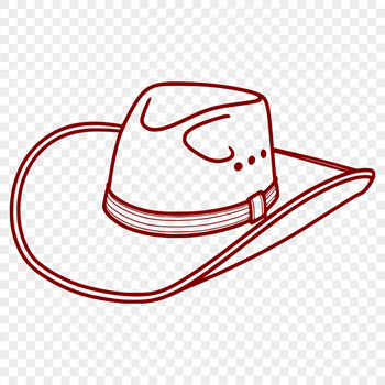 Vector illustration of a classic cowboy hat, suitable for digital design projects.