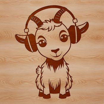 A digital illustration of a goat, designed as vector art for use in various projects.