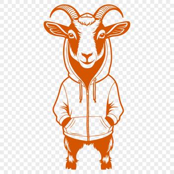 An SVG image of a goat, suitable for use in digital designs, crafts, and commercial projects.