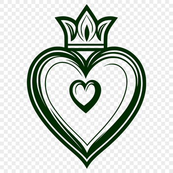 A high-quality SVG illustration of the Sacred Heart symbol, ideal for vector art projects.