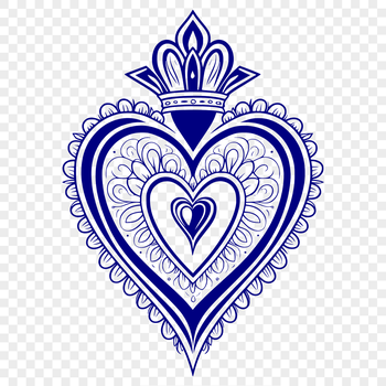 Sacred Heart icon in vector format, suitable for religious or spiritual designs, editable with graphic design software.