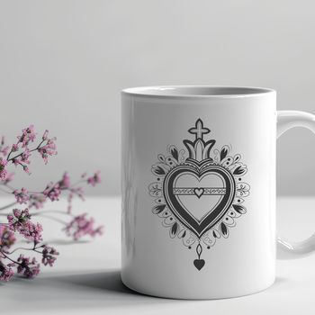Sacred Heart icon in vector format for various design applications.