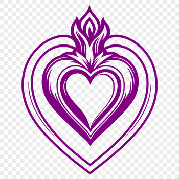 An illustration of the Sacred Heart, suitable for vector design projects.