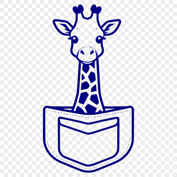 A vector illustration of a giraffe in a natural habitat.