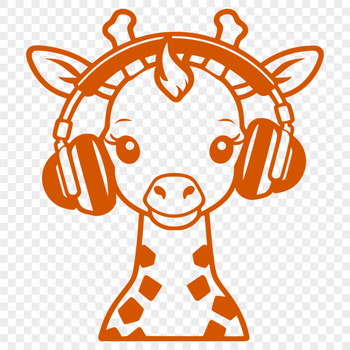 A high-resolution vector illustration of a giraffe, suitable for graphic design and printing.