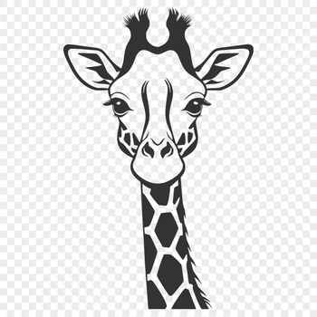 A high-resolution illustration of a giraffe, suitable for digital and graphic design projects.