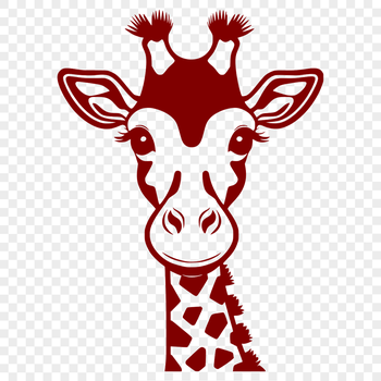 A high-quality illustration of a giraffe, suitable for various uses in design projects.