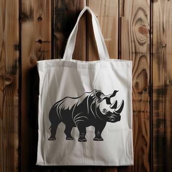 Illustration of a rhino animal, suitable for vector design projects.