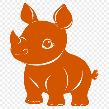Illustrated rhino in vector format