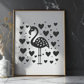 Unique Flamingo In PDF & PNG