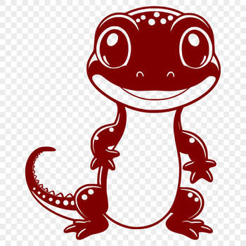 A digital representation of a salamander, suitable for use with cutting machines and design software.