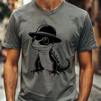 A digital illustration of a salamander in a cartoon style.