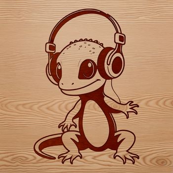 A close-up vector illustration of a salamander, showcasing its distinctive features.