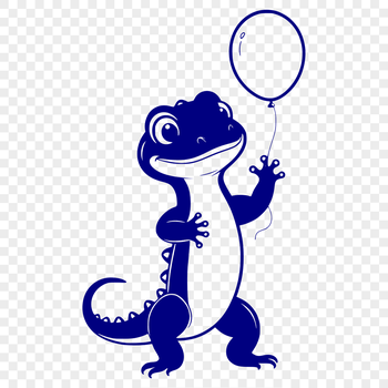 A colorful illustration of a salamander in various poses for digital crafting projects.