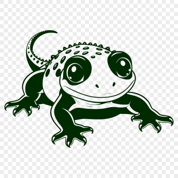 A digitally illustrated salamander depicted in a stylized vector format.