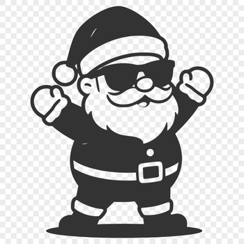 Vector illustration of a smiling Santa Claus in a festive red coat.