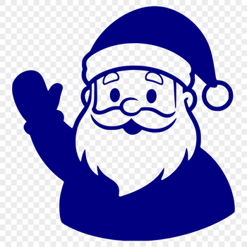 Traditional Santa SVG Design A vector illustration of a traditional Christmas character in a red suit with white fur trim.