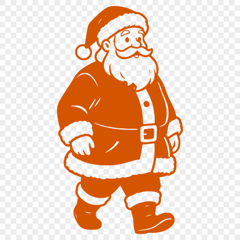 Jolly Old Father Christmas SVG A vector illustration of a jolly Father Christmas in a festive red suit.