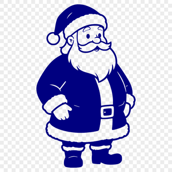 Christmas Character SVG Graphic A digital illustration of a jovial Santa Claus in red suit with white fur trim and hat.