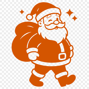 Jolly Old Man SVG Icon An SVG illustration of Father Christmas in a red suit with white fur trim, ideal for digital designs.