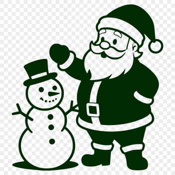 SVG illustration of Father Christmas Claus in red suit.