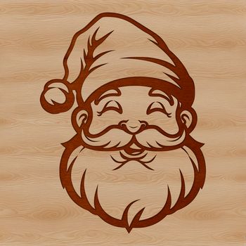 An SVG vector graphic featuring a classic representation of Father Christmas, ideal for use in various design applications.