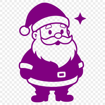 A vector illustration of Father Christmas in traditional attire, suitable for commercial or personal use.