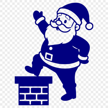 A digital SVG graphic of Santa Claus with classic winter attire.