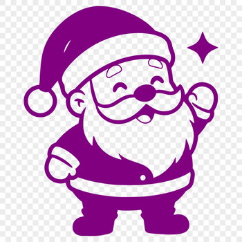 A vector illustration of Santa Claus in a traditional Christmas outfit, suitable for commercial or personal use.